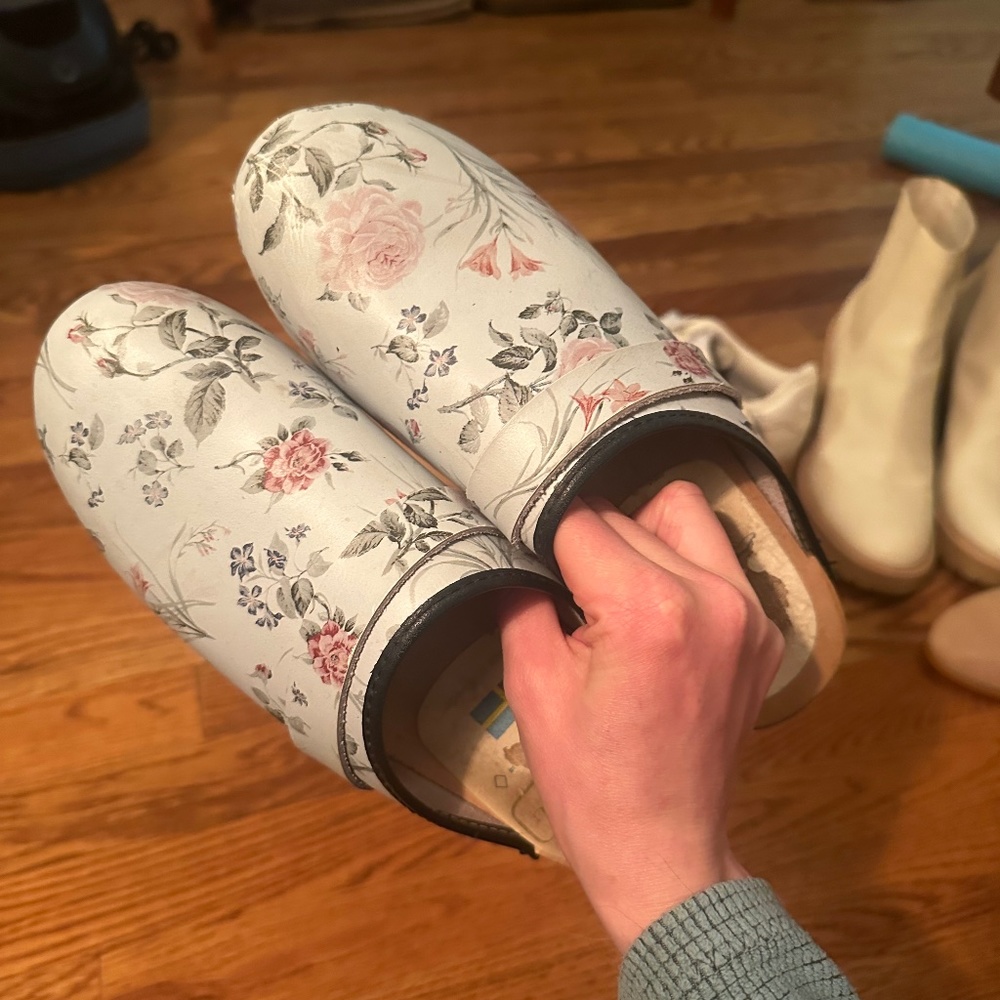 Floral Swedish Clogs